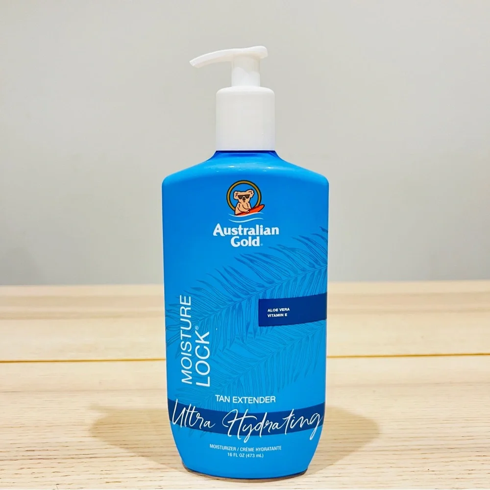Australian Gold MOISTURE LOCKING TAN EXTENDER Lotion 16 oz With Aloe & Vitamin E